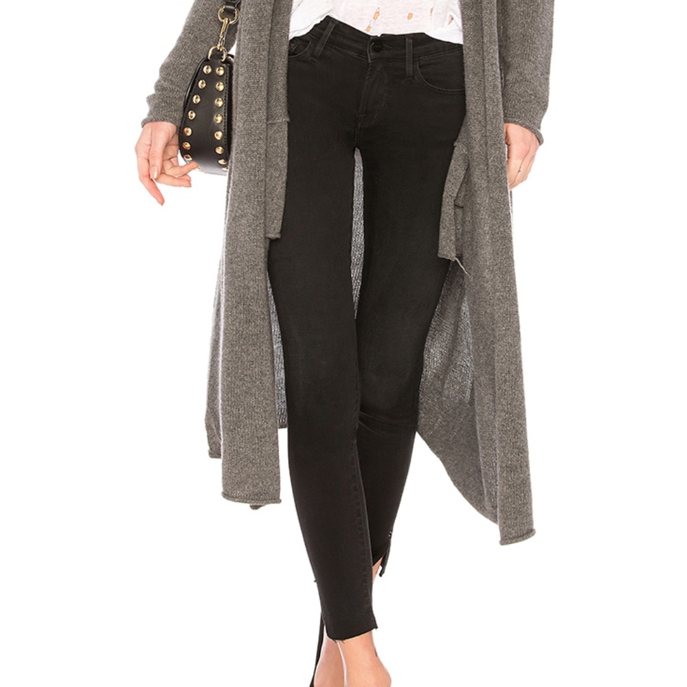 Le Skinny De Jeanne Fray Edge Slit